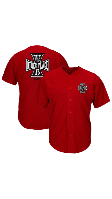The Other Place Iron Cross Baseball Jersey - Männer Shirt - rot